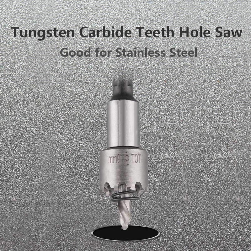 LU&MN Tungsten Carbide Teeth Hole Saw (Hole Cutter) LU&MN Heavy Duty for Stainless Steel, 7/8", 22mm - Image 2